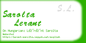 sarolta lerant business card